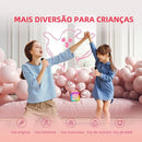 Alto-falante Portable Caixa de Som Bluetooth Karaoke profissional com Microfone Sem Fio, Luzes LED Para Home Family