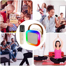 Alto-falante Portable Caixa de Som Bluetooth Karaoke profissional com Microfone Sem Fio, Luzes LED Para Home Family