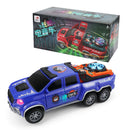 Carrinho de Som Caminhonete Hilux Paredão com Luzes 360º, Brinquedo Infantil, Som e Luz para Crianças, Veículo RC