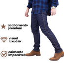 Kit Com 3 Calças Jeans Masculina Elastano Lycra laicra Trabalho Passeio Barata Promocional