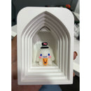 Luminária Abajurzinho luz noturna Led fofa Kuromi + 3 bateria