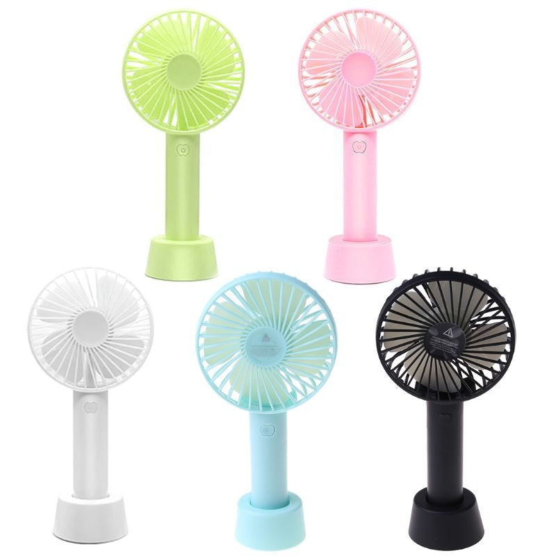 Ventilador Portátil Mini De Mão Mesa Recarregável Usb Led Com Cabo Suporte Para Extensão De Cílios 3 Velocidades
