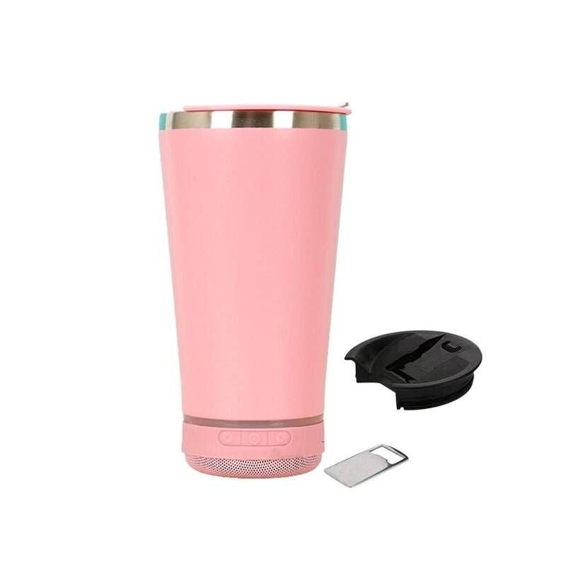 Copo Térmico com Caixa de Som Bluetooth – Mantém Bebida Gelada + Música