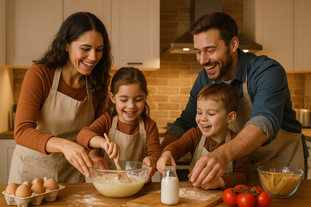 foto de familia na cozinha inetragindo