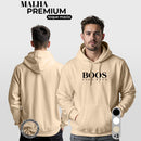 Moletom Masculino Estampado Boos Blusa De Frio com Capuz e Bolso Canguru