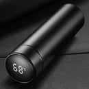 Kit Garrafa Térmica Em Aço Inox Com Termômetro Digital 500ml Com Visor de LED