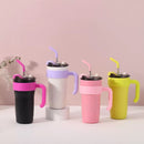 Copo térmico 800ML para cerveja refrigerante ou água com canudo tampa hermética e acabamento em pintura